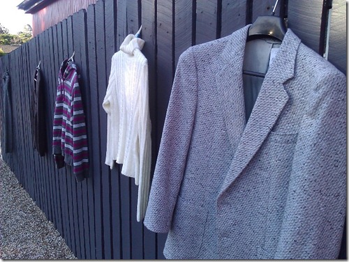 Clothes on a fence. Photo by Nic Freeman