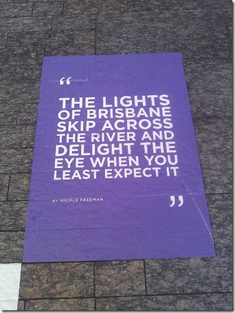 My blurb in the Together Brisbane expo, Queen Street Mall Brisbane