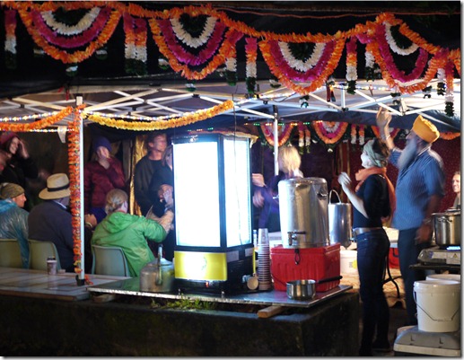Impromptu dance lesson at the Chai Tent. Bellingen Global Carnival 2011