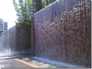 Water and bamboo in Brisbane Roma St Parklands