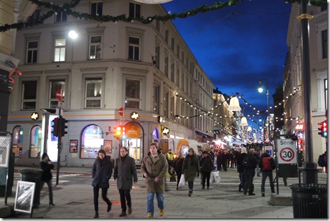 inner city at night - Oslo, Norway
