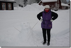 My first snow person at Kleivstua Norway