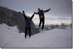 Jumping for joy at Kleivstua Norway