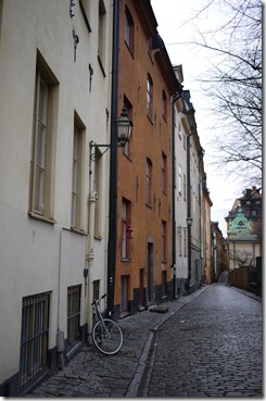 Walking through Gamla Stan Stockholm Sweden