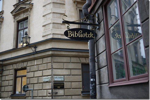 Biblotek in Gamla Stan Stockholm Sweden