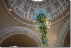 Foyer chandelier at the Albert and Victoria Museum London