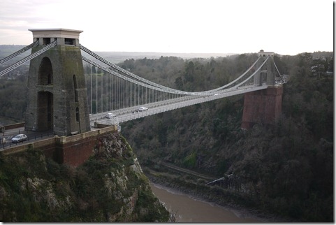The Bristol suspension bridge over the River Avon, Bristol UK