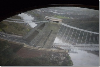 View of Bristol suspension bridge from the hilltop camera obscura