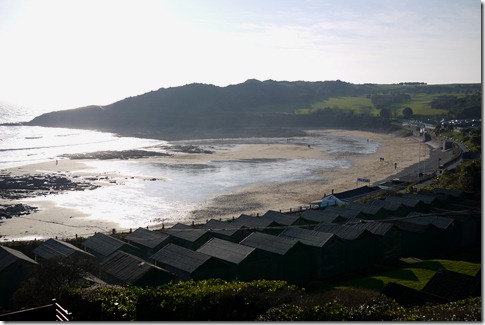 Overlooking a winter beach near Mumbles, Wales