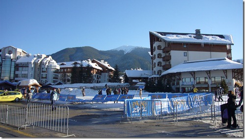 Gondola and ski field entrance at Bankso Bulgaria