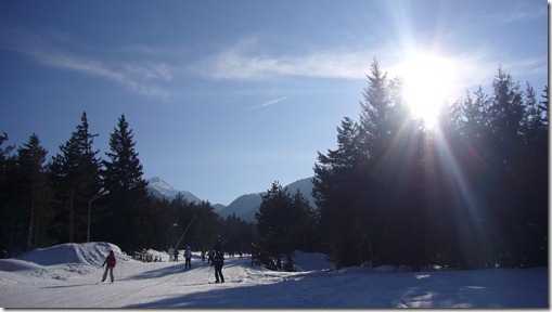 A sunny ski road, Bansko, Bulgaria