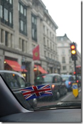 Driving our Wicked campervan through Regent Street London UK