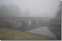 Fog in Stratford-upon-Avon, UK