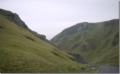 Dipping gullies & a winding road through the Peaks District, England, UK
