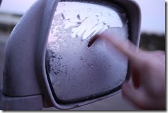 Frost on the windows & windscreens - Wicked Camper, England, UK