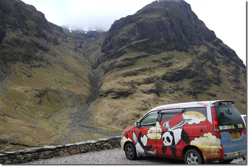 Panda Wicked van loves the views - The Highlands, Scotland