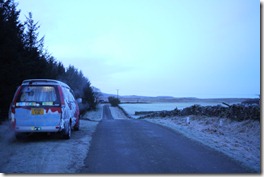 Wild camping in the frost near Hadrian's Wall