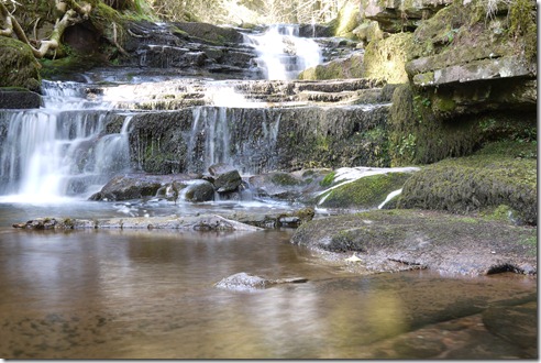 Talybont Reservoir waterfall walk Brecon Beacons National Park, Wales