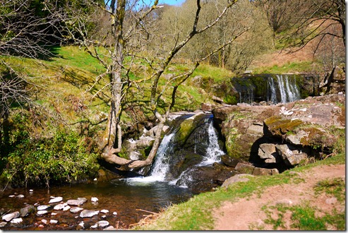 Talybont Reservoir waterfall walk Brecon Beacons National Park, Wales