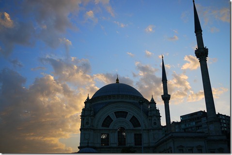 Istanbul Turkey - sunset minarets
