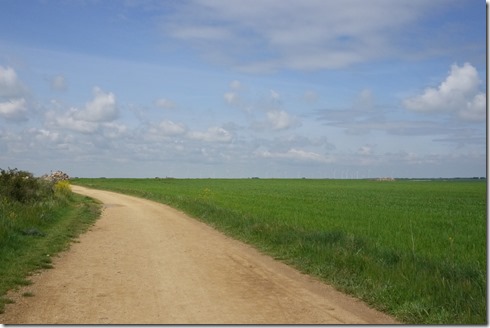 The start of the Meseta outside Burgos - el Camino de Santiago, Camino Frances, Spain