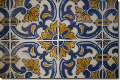 Colourful tiles in Lisbon, Portugal
