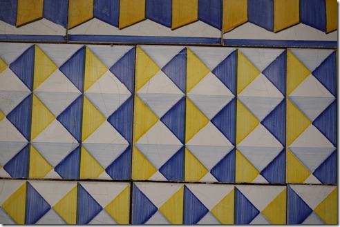 Colourful tiles in Lisbon, Portugal