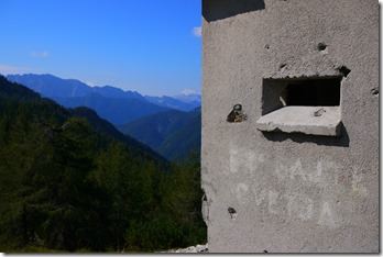 WW fort on Vrsic Mountain Pass, Triglav National Park, Bled, Slovenia