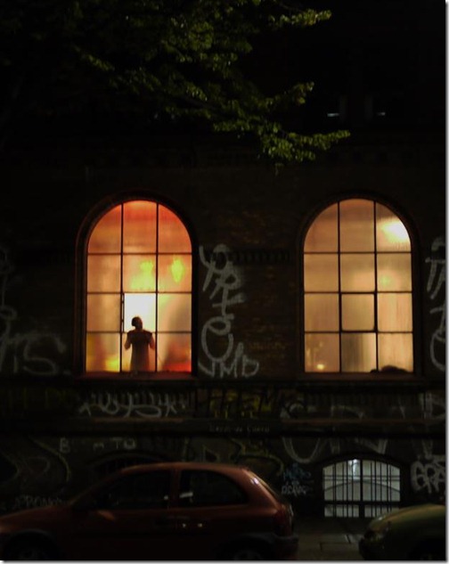 Berlin window at night in Kreuzberg
