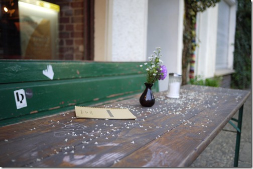 Berlin cafe - flowers on the table