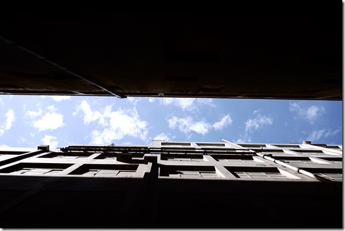 Blue sky Melbourne CBD