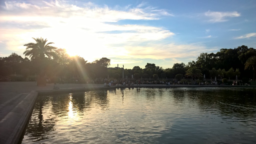 Jardin du Luxembourg Paris at sunset August